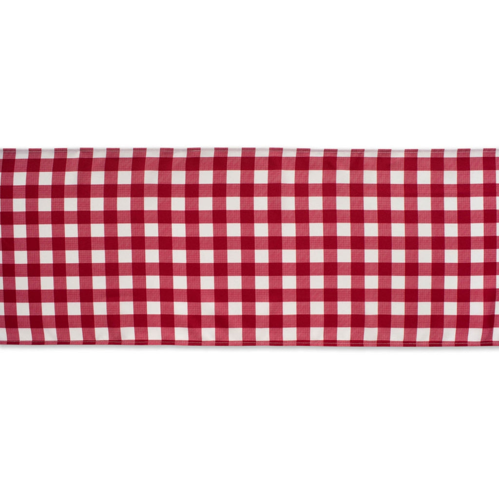 Tango Red Check Outdoor Table Runner 14x72 - Table Runners