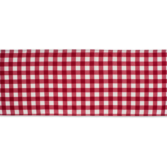 Tango Red Check Outdoor Table Runner 14x72 - Table Runners