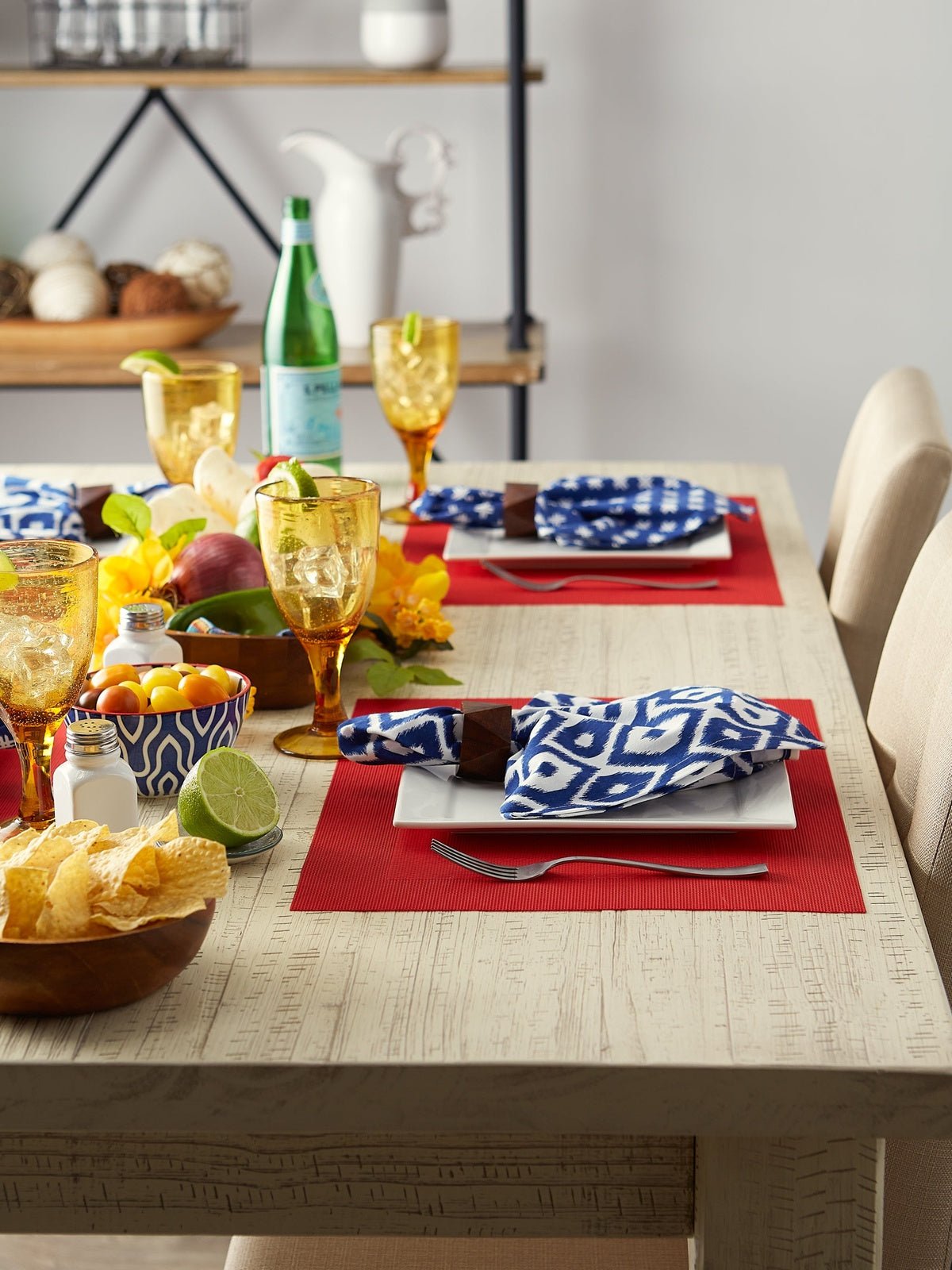Tango Red Double Frame Placemats, Set of 6 - Placemats
