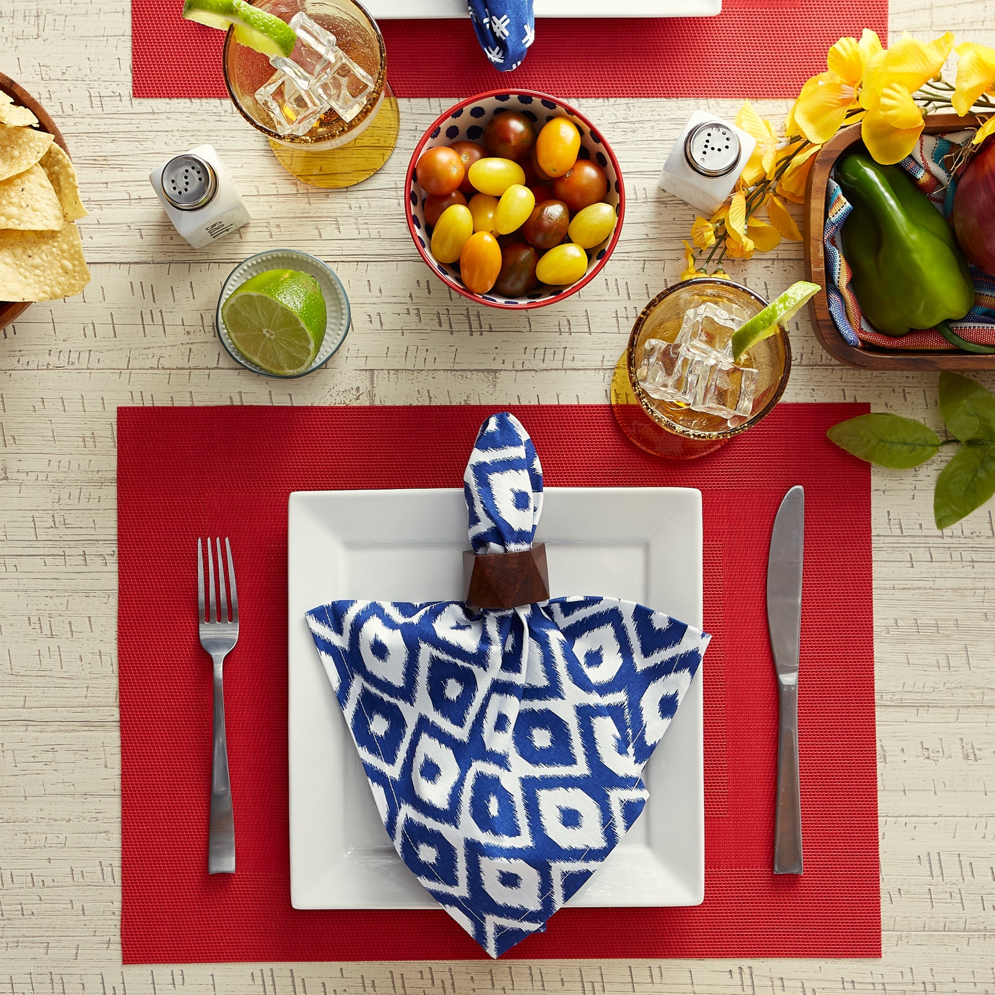 Tango Red Double Frame Placemats, Set of 6 - Placemats