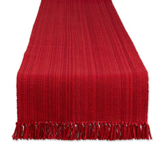 Tango Red Variegated Fringe Table Runner 13x108 - Table Runners