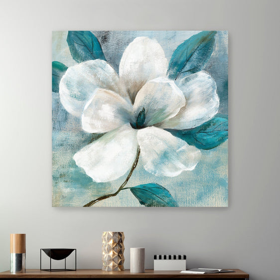 Teal Magnolia I Canvas Giclee - Wall Art
