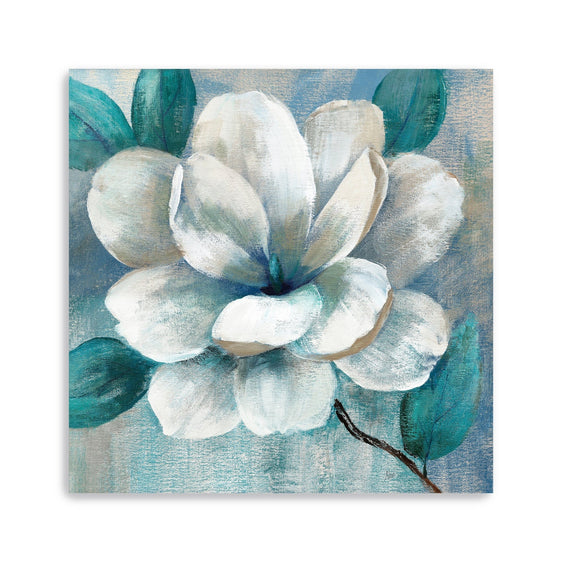 Teal-Magnolia-Ii-Canvas-Giclee-Wall-Art-Wall-Art