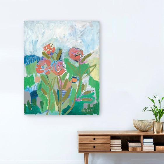 The Garden in May Canvas Giclee - Wall Art