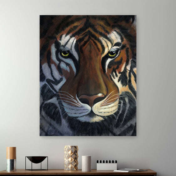 Tiger Stare Canvas Giclee - Wall Art