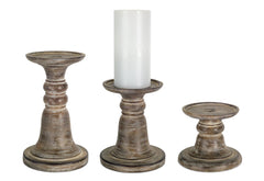 Traditional Stone Candle Holder (Set of 3) - Candles and Accessories