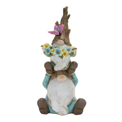 Tree Trunk Gnome Stack (Set of 2) - Outdoor Decor