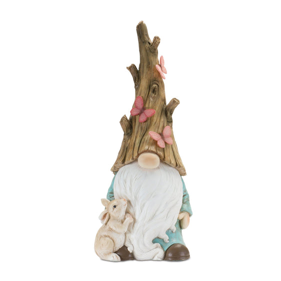 Tree Trunk Gnome Statue 24.75"H - Decorative Accessories