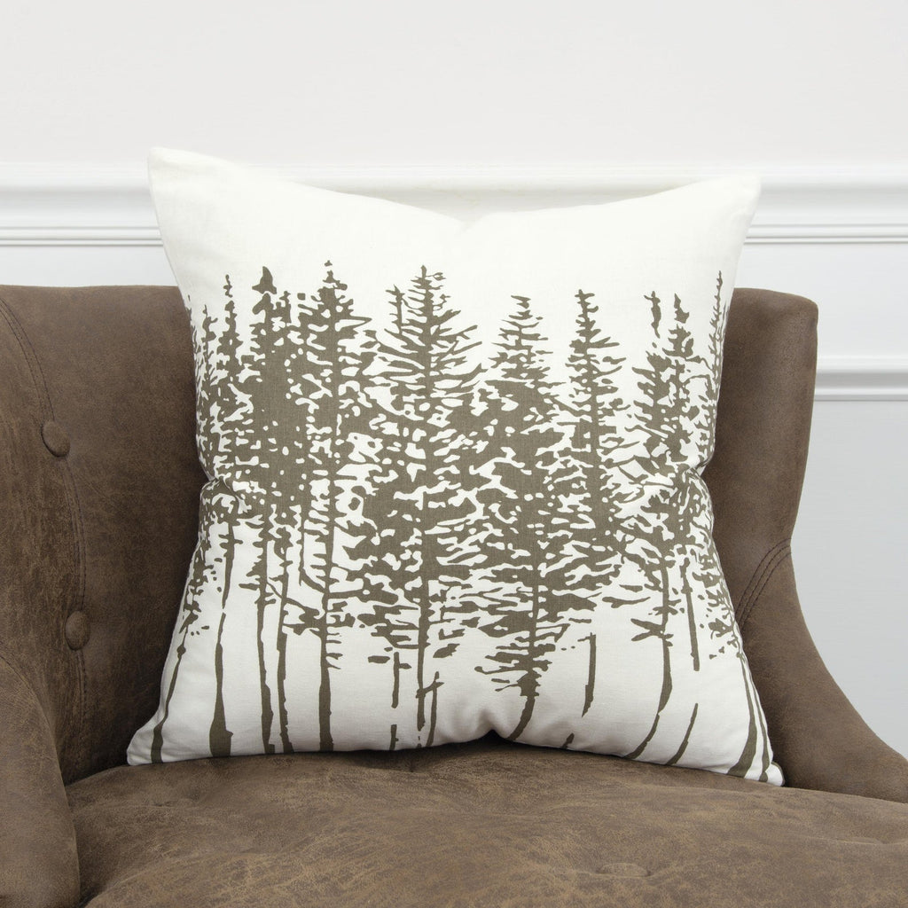 Trees Printed Cotton Pillow Cover - Decorative Pillows