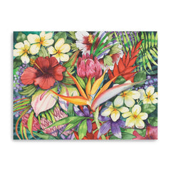 Tropical Florals Canvas Giclee - Wall Art