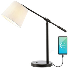 Troy Classic Contemporary Iron LED Task Lamp with USB Charging Port - Table Lamps