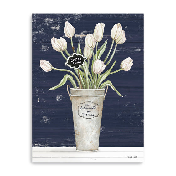 Tulips-On-Navy-I-Canvas-Giclee-Wall-Art-Wall-Art