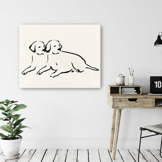 Two-Dogs-Canvas-Giclee-Wall-Art-Wall-Art