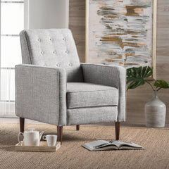Upholstered Fabric Recliner with Button Tufted, Set of 2 - Accent Chairs