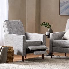 Upholstered Fabric Recliner with Button Tufted, Set of 2 - Accent Chairs
