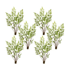 Variegated Fern Bundle with Sprout Accents, Set of 6 - Faux Florals