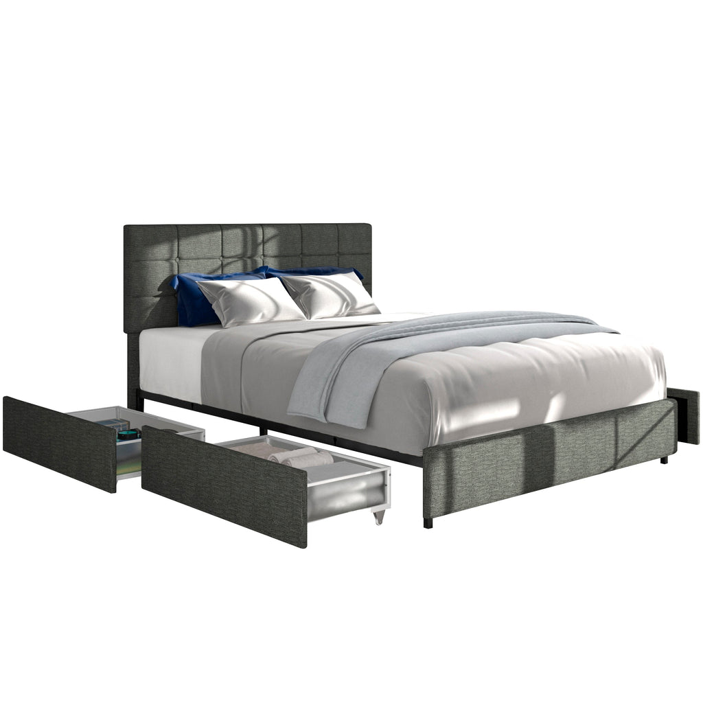 Vera Full Size Upholstered Platform Bed - Beds