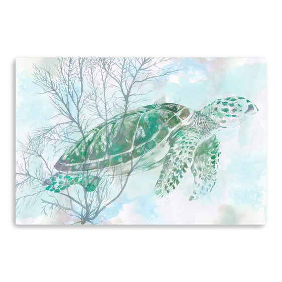 Watercolor-Sea-Turtle-I-Canvas-Giclee-Wall-Art-Wall-Art