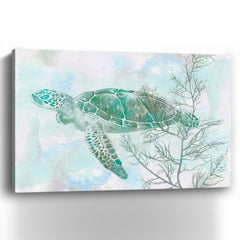 Watercolor Sea Turtle II Canvas Giclee - Wall Art