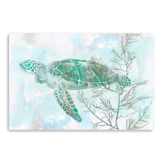 Watercolor-Sea-Turtle-Ii-Canvas-Giclee-Wall-Art-Wall-Art