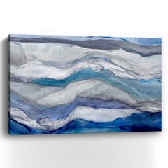 WAVES INDIGO Canvas Giclee - Wall Art