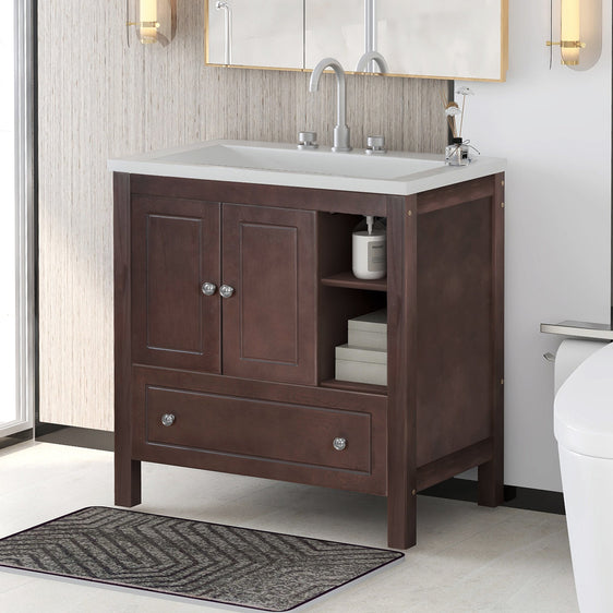 Wayne Bathroom Vanity with Sink and Cabinet - Bathroom Vanity