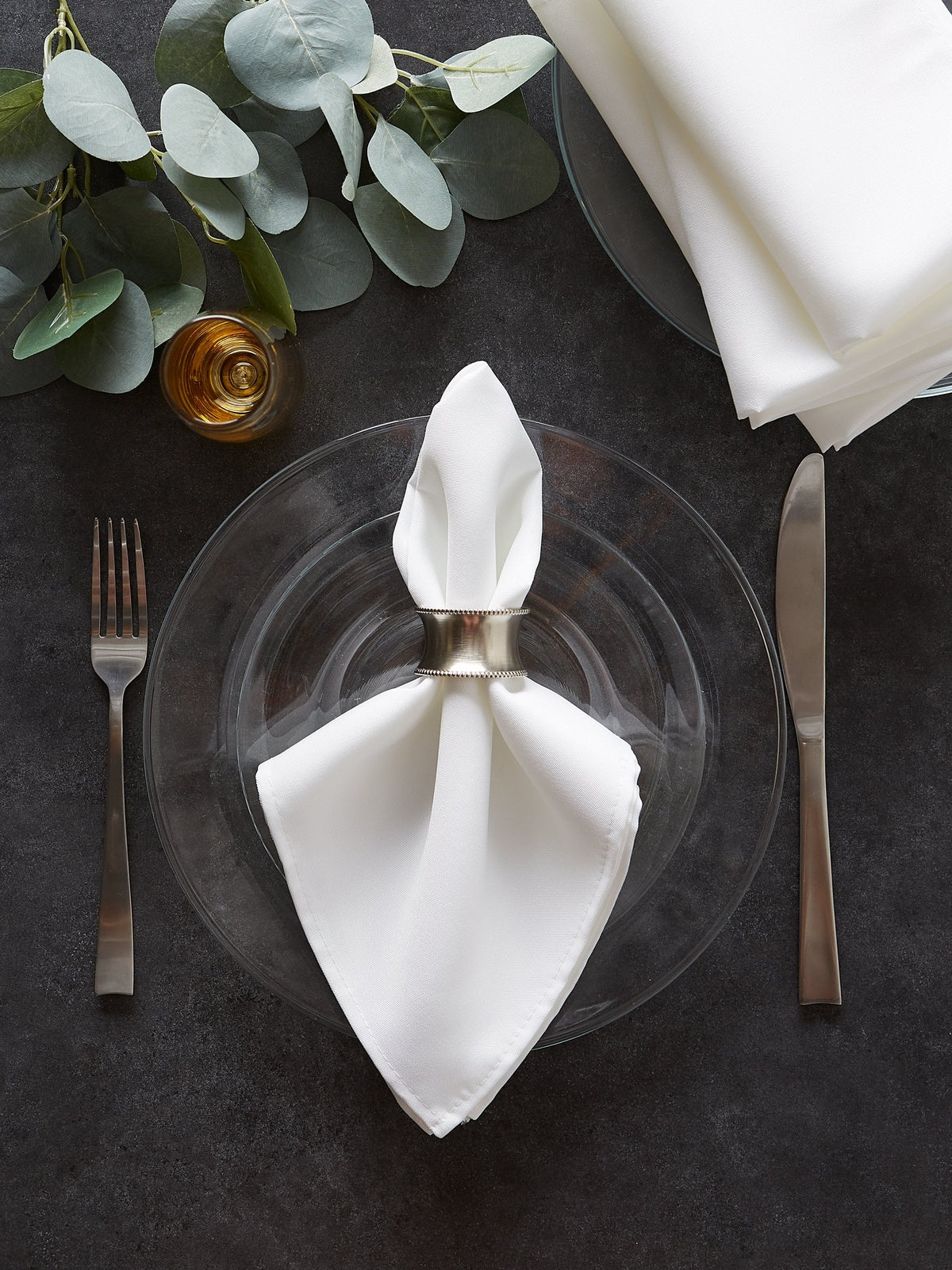 White Commercial Quality 18x18 Napkins, Set of 6 - Napkins