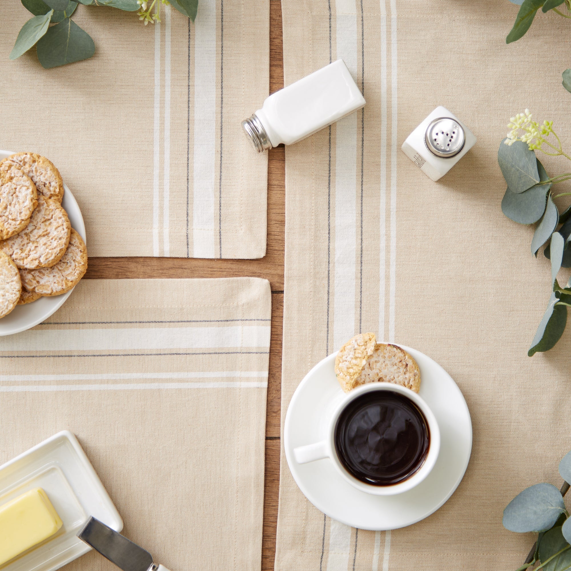 White French Stripe Placemats, Set of 6 - Placemats