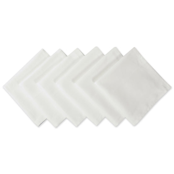 White Polyester Napkins, Set of 6 - Napkins