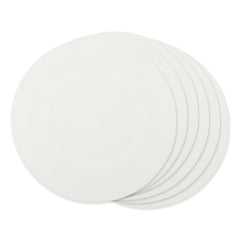 White Round Double-frame Placemats, Set of 6 - Placemats