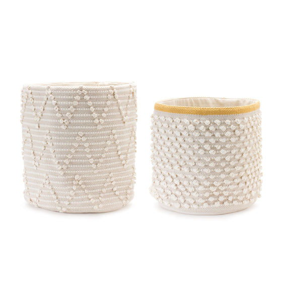 White-Woven-Cotton-Basket-(Set-of-2)-Decorative-Accessories