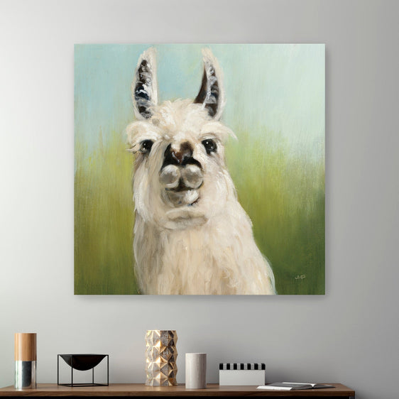 Who's Your Llama I Crop Canvas Giclee - Wall Art