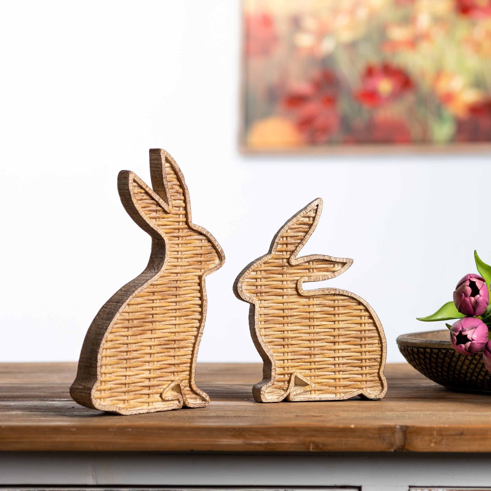 Wicker-Rabbit-Decor-(Set-of-2)-Decor