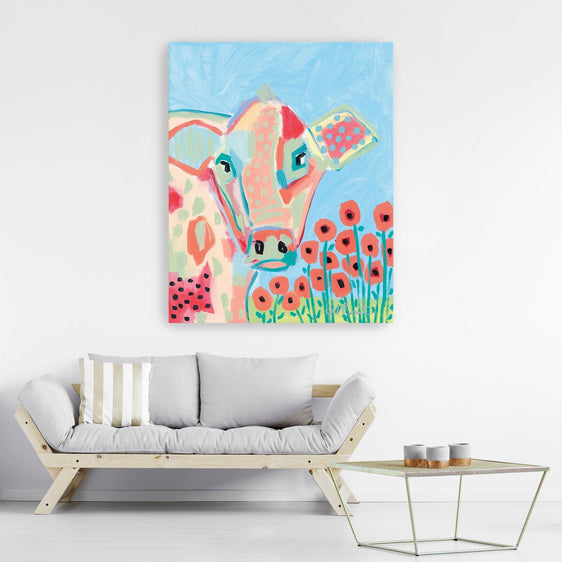 Willa with Poppies Canvas Giclee - Wall Art