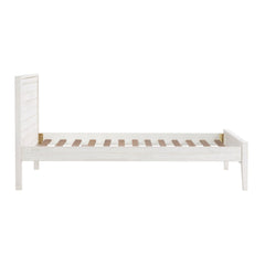 Windsor 3-Piece Wood Bedroom Set with Slat Twin Bed and 2 Nightstands, Gray - Children's Furniture