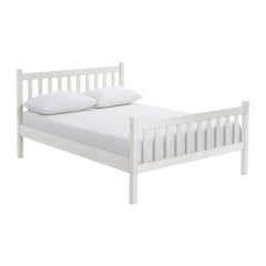 Windsor 5-Piece Bedroom Set with Slat Full Bed, 2 Nightstands, 5-Drawer Chest and 6-Drawer Dresser, White - Children's Furniture