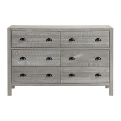 Windsor 6-Drawer Double Dresser, Driftwood Gray - Children's Furniture