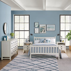 Windsor-White-4-Piece-Bedroom-Set-with-Slat-Full-Bed-2-Nightstands,-and-6-Drawer-Dresser-Children's-Furniture