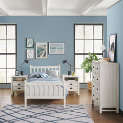 Windsor-White-4-Piece-Wood-Bedroom-Set-with-Slat-Twin-Bed,-2-Nightstands-and-5--Drawer-Chest-Children's-Furniture