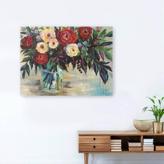 Winter Floral Canvas Giclee - Wall Art