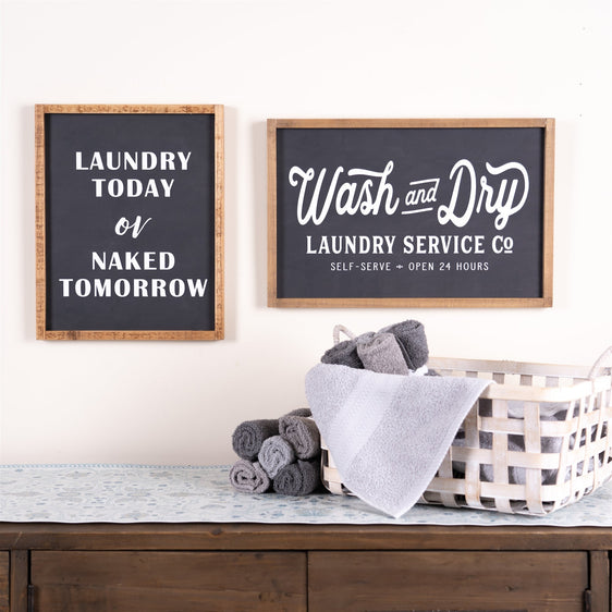 Wood Laundry Sentiment Sign 15" - Wall Art