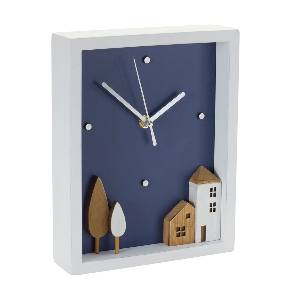 Wood Tabletop Clock 9.5"H - Clocks