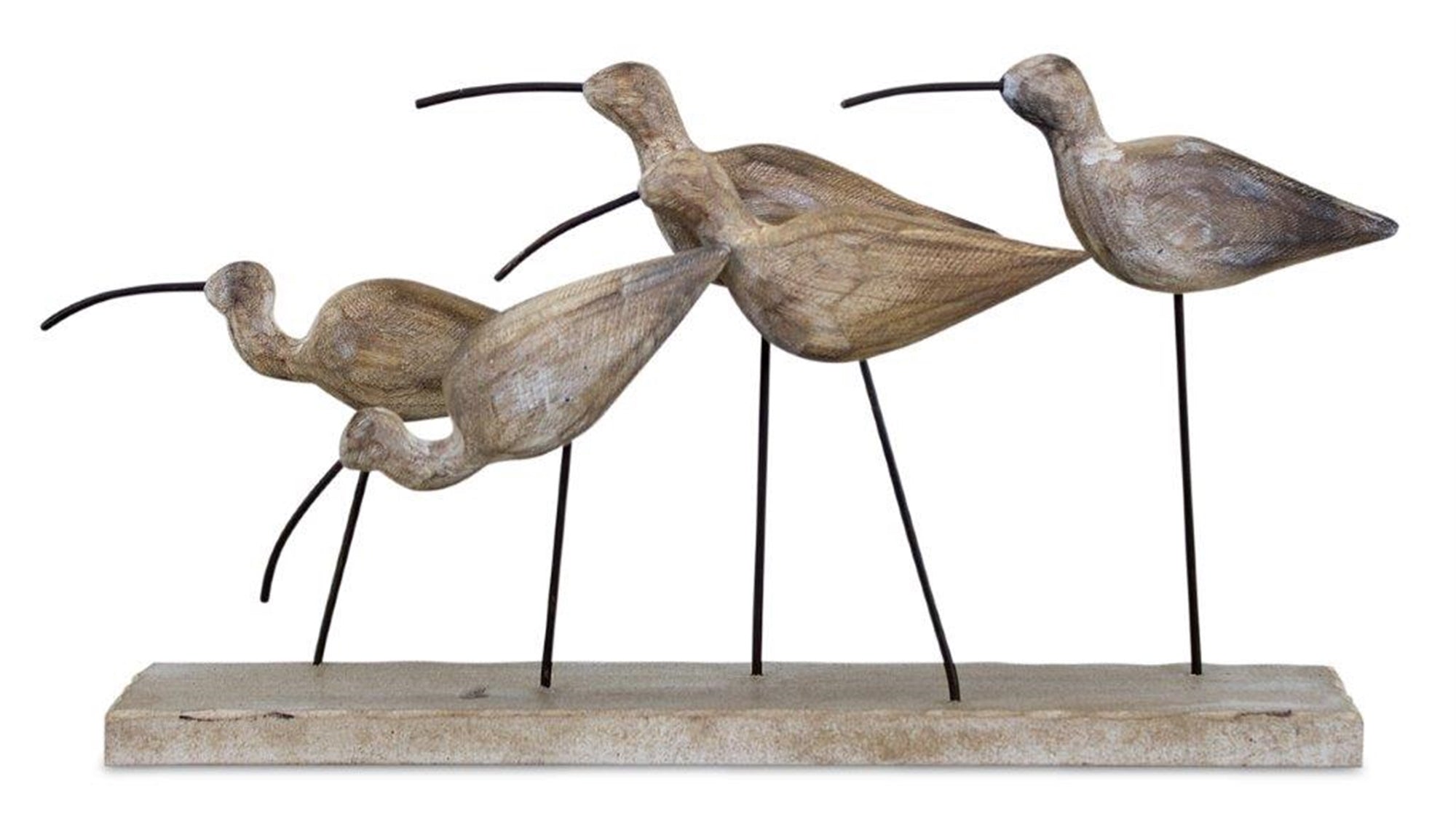 Wooden Sea Bird Sculpture 13" - Decor