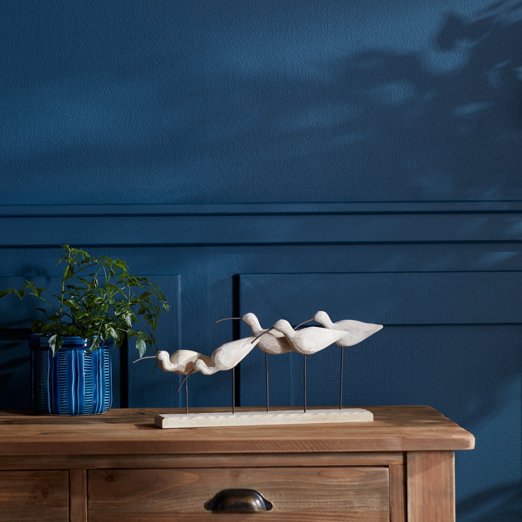 Wooden Sea Bird Sculpture 13" - Decor