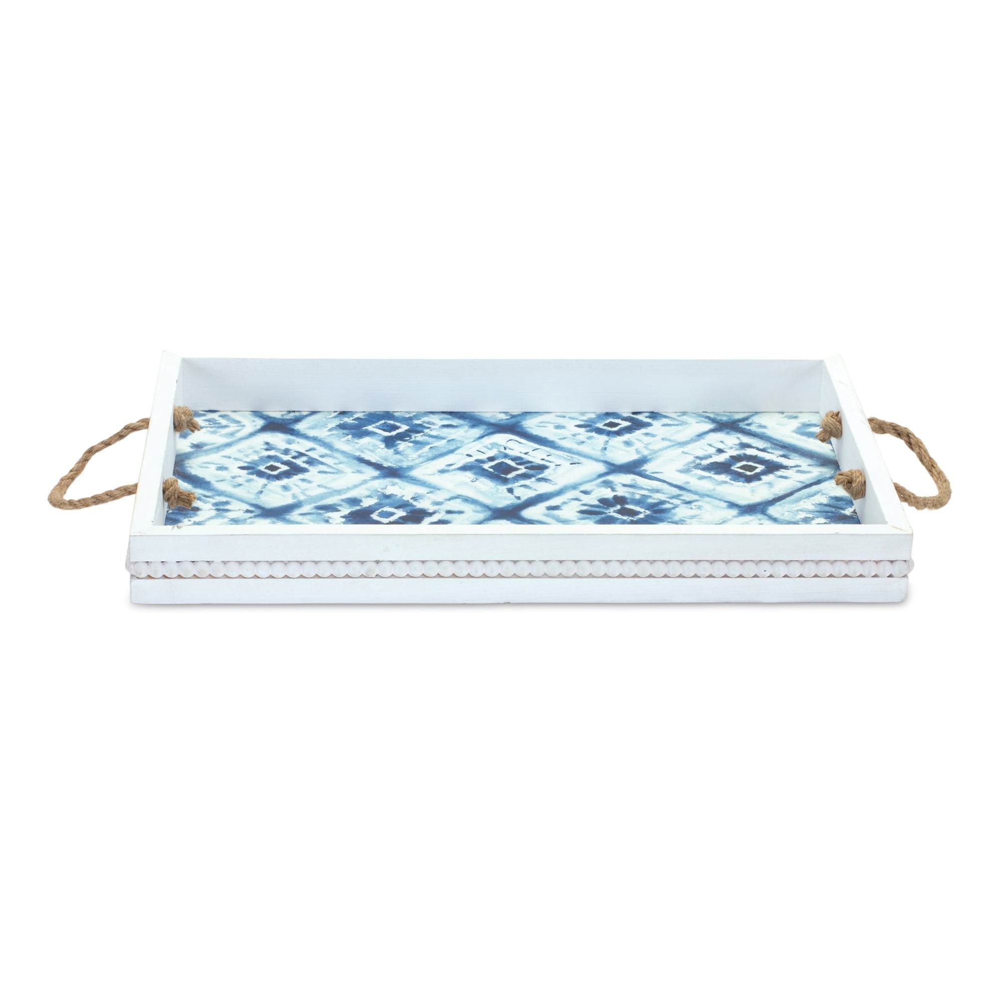 Wooden Tie-dye Design Tray, Set of 2 - Decorative Trays