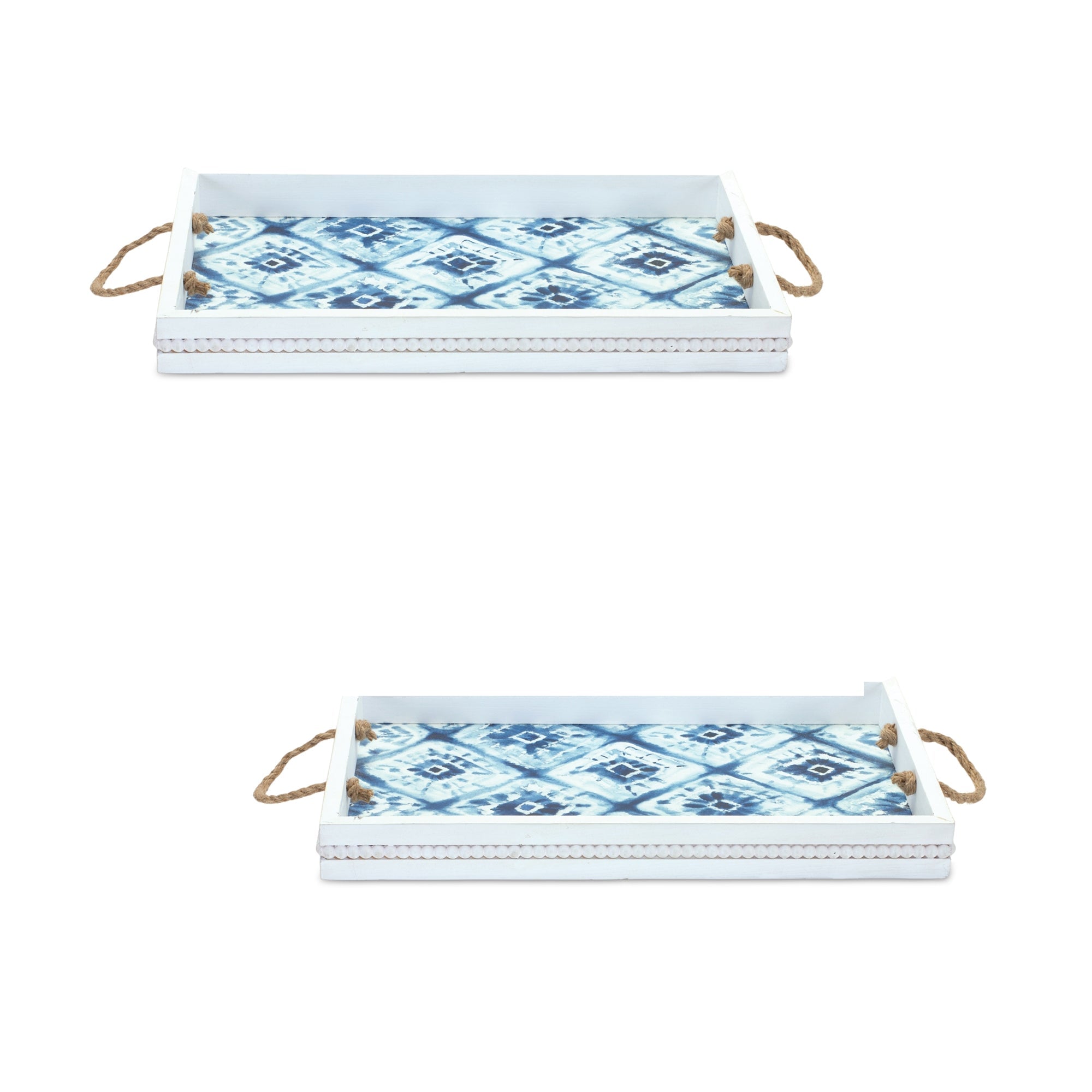 Wooden-Tie-dye-Design-Tray,-Set-of-2-Decorative-Trays