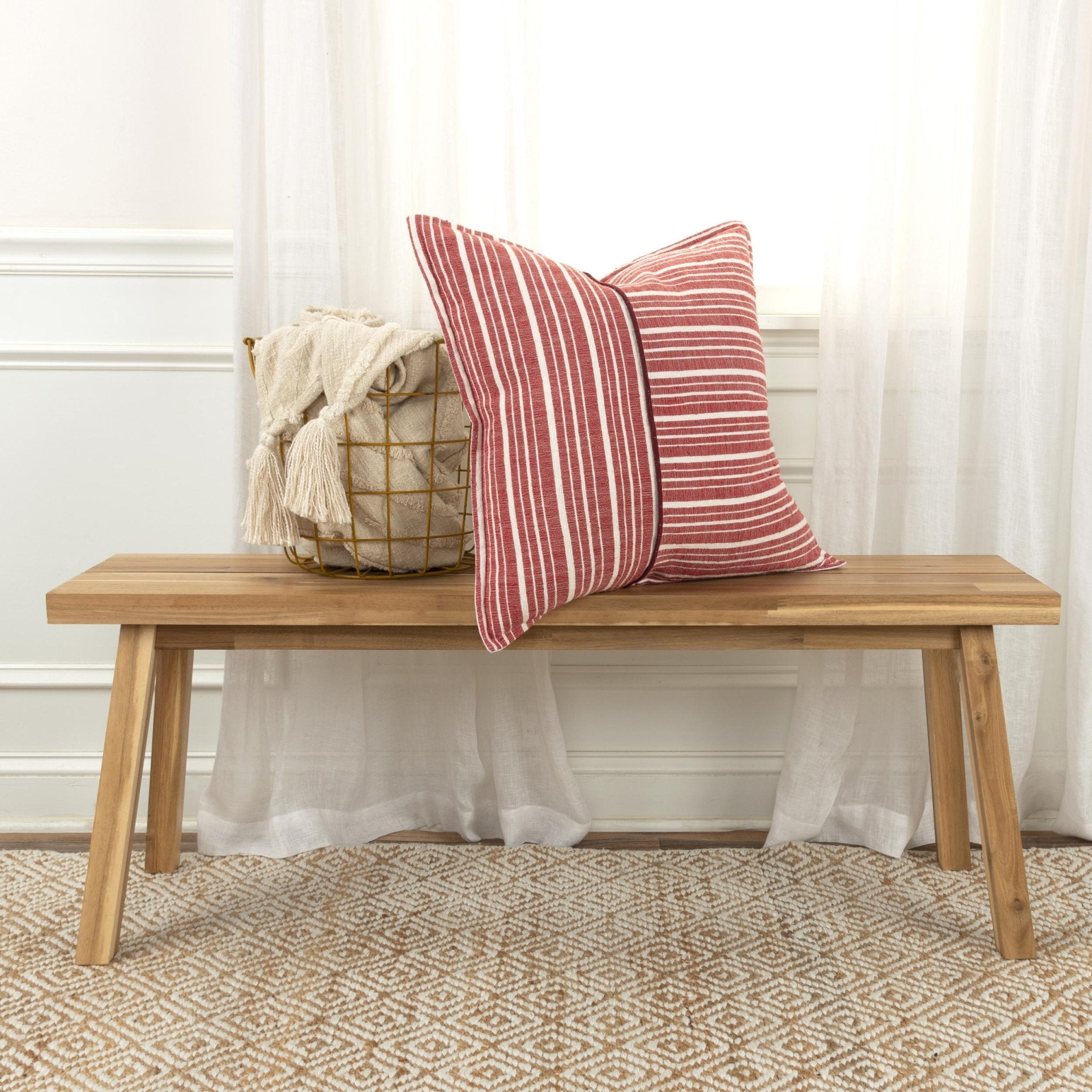Pier 1 Woven Stripe Pillow - Thumbnail 2