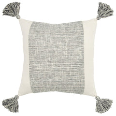 Woven And Paneled Cotton Color Block Decorative Throw Pillow - Decorative Pillows