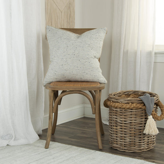 Woven Cotton Burlap Stripe Donny Osmond Decorative Throw Pillow - Decorative Pillows