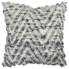 Woven Cotton Chevron Decorative Throw Pillow - Decorative Pillows